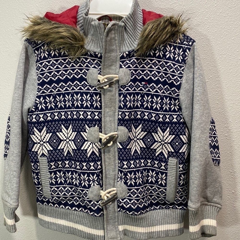 Tommy‎ Hilfiger hoodie jacket faux fur trim